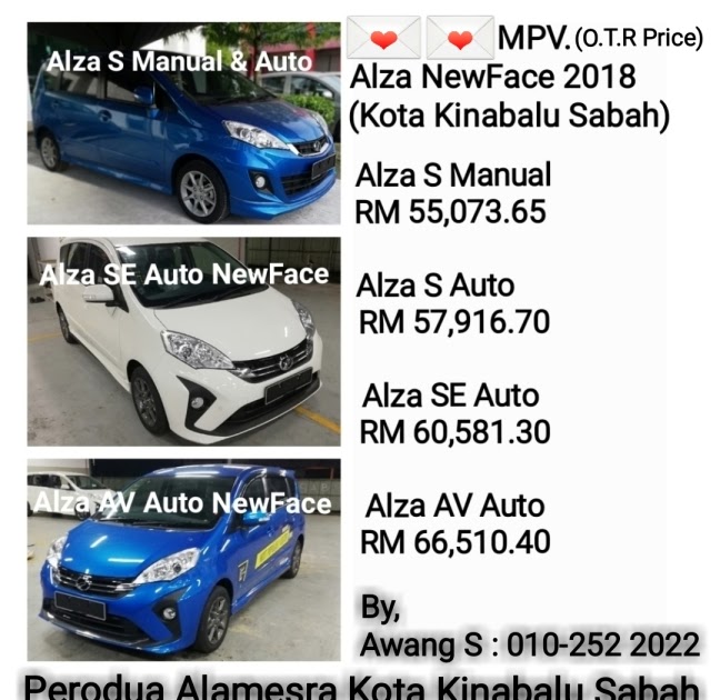 Harga Perodua Myvi Di Sabah - Contoh Got