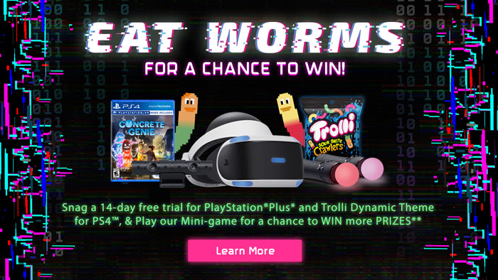 Eat worms for a chance to win!