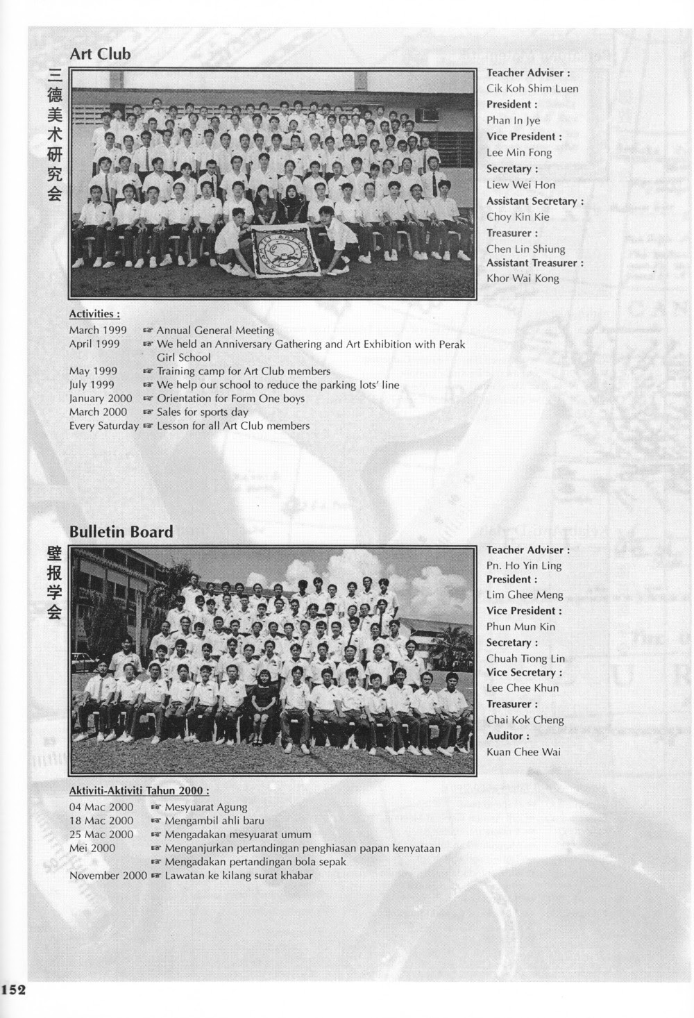 Papan kenyataan cantik di sekolah. 2000 Sam Tet School Form 5 School Magazine