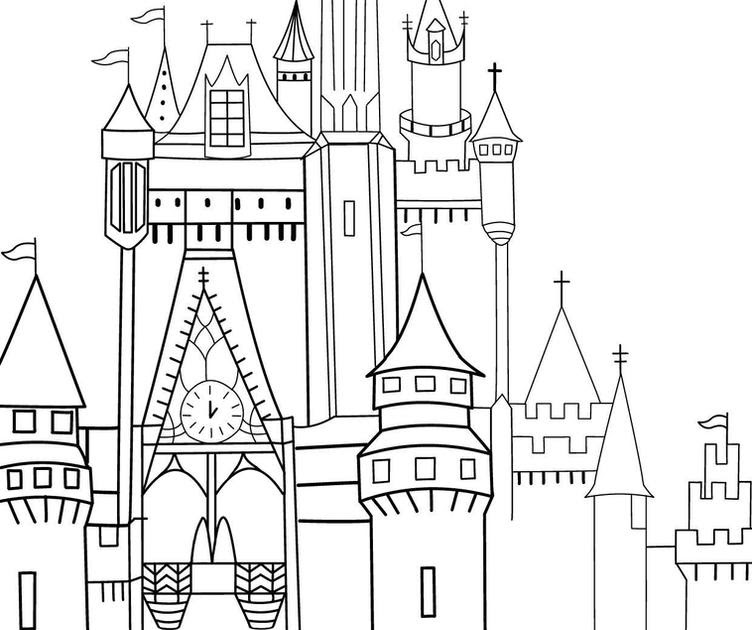  Sketsa  Istana  Disney Mobil Keren Wallpaper