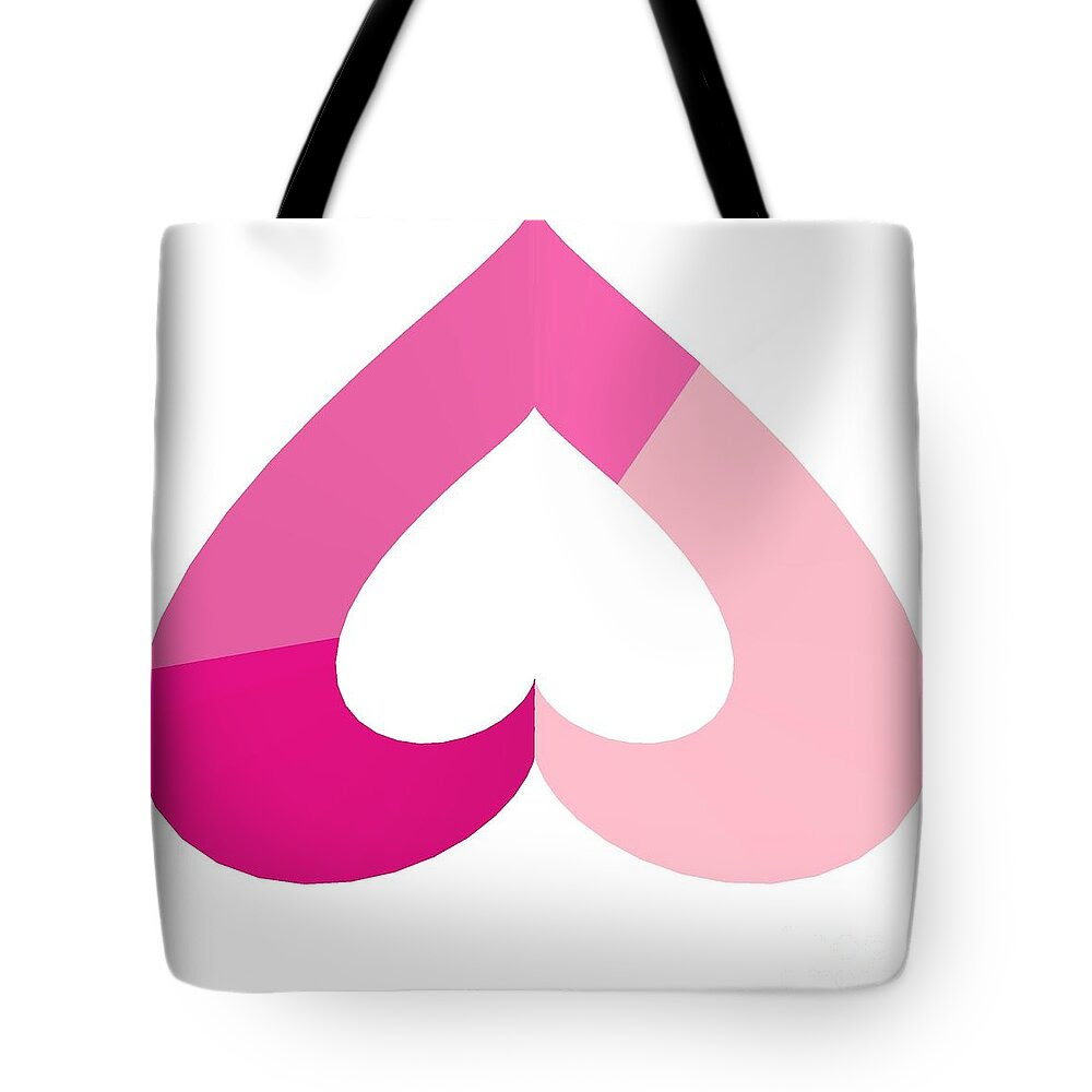 Love Upside Down Tote Bag featuring the digital art Love Upside Down by Michael Skinner