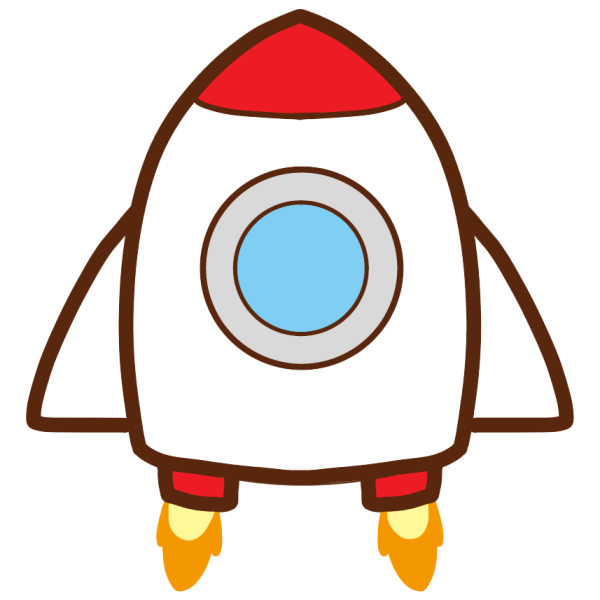ユニークかわいい ロケット イラスト 簡単 イラスト画像