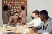 office meeting stock photo