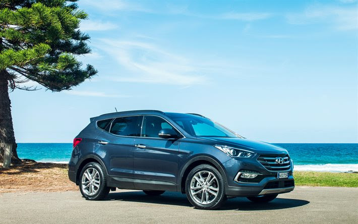 The kia sorento and hyundai santa fe are corporate cousins, which means they have a lot in common. Download Wallpapers 4k Hyundai Santa Fe 2018 Cars Crossovers Blue Santa Fe Hyundai For Desktop Free Pictures For Desktop Free