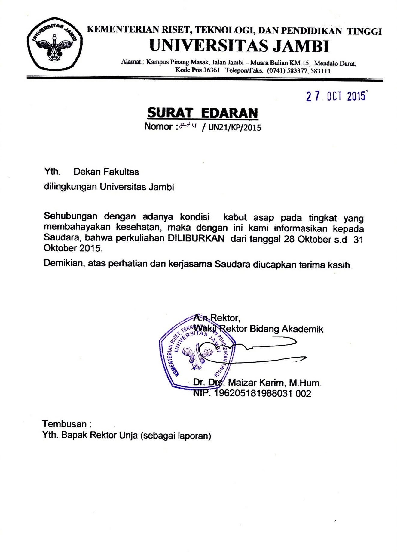 Contoh Surat Edaran Pengumuman - Surat 35