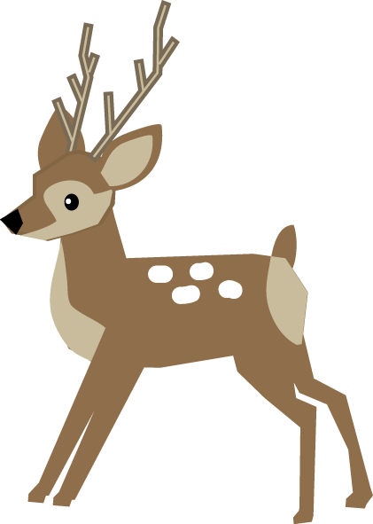 無料イラスト画像 上かわいい 鹿 イラスト 簡単