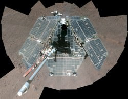 A self-portrait of the Opportunity rover shortly after dust cleared its solar panels in March 2014. Credit: NASA/JPL-Caltech/Cornell Univ./Arizona State Univ. 