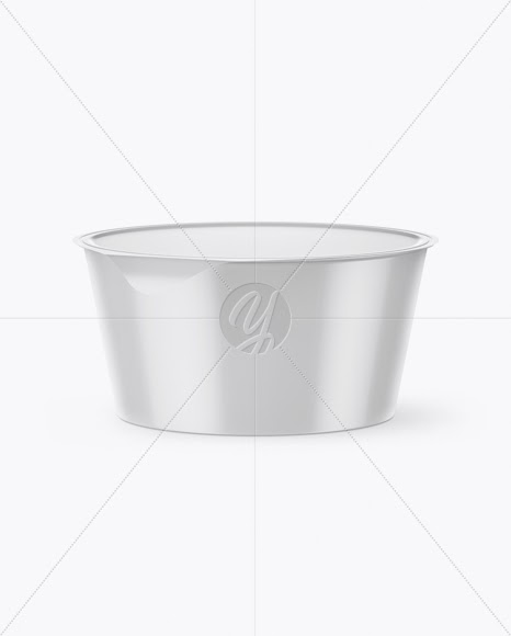 Download Download Glossy Yogurt Cup Mockup (High-Angle Shot) PSD