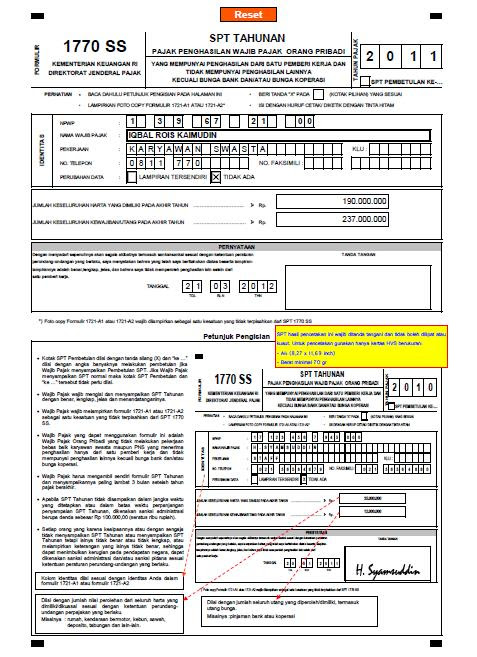 Contoh Pengisian Form Faktur Pajak - Laporan 7