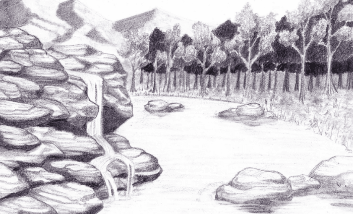Kumpulan Mewarnai Sketsa Gambar Pemandangan Alam Bawah Laut - Desain