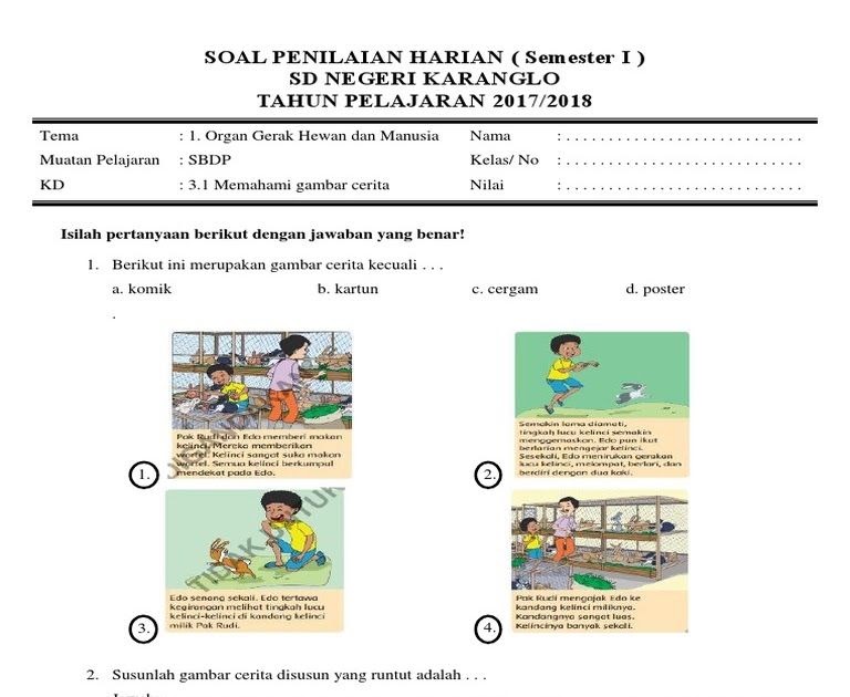 Komik Contoh  Cerita Bergambar Untuk  Anak  Sd  Kelas 5 