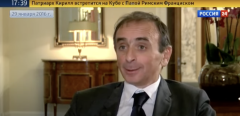 Eric Zemmour dans l'émission la chaîne Rossiya le 24 en février 2016.