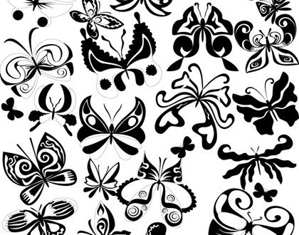 gambar bunga dan kupu kupu hitam putih - koleksi gambar bunga