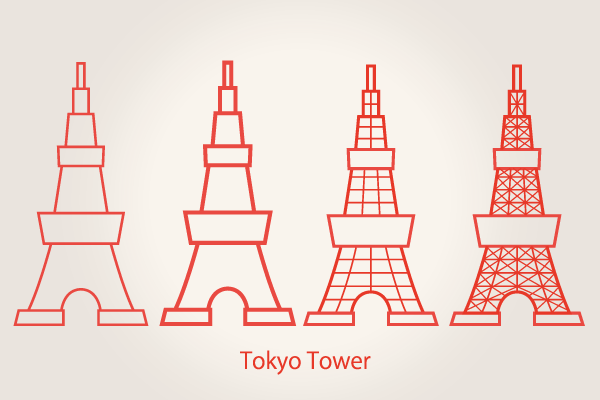 ベスト かわいい 東京 タワー イラスト 簡単