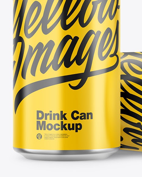 Download Download 440Ml Metallic Drink Can With Glossy Finish Mockup