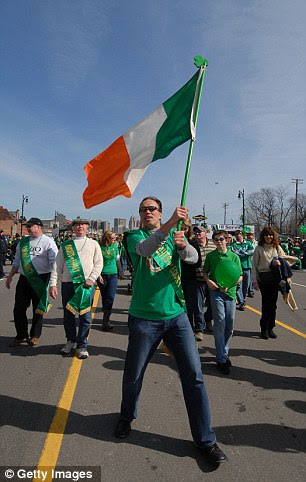 Patrick Irwin attends the St. Patrick's Day Parade on the streets of Detroit