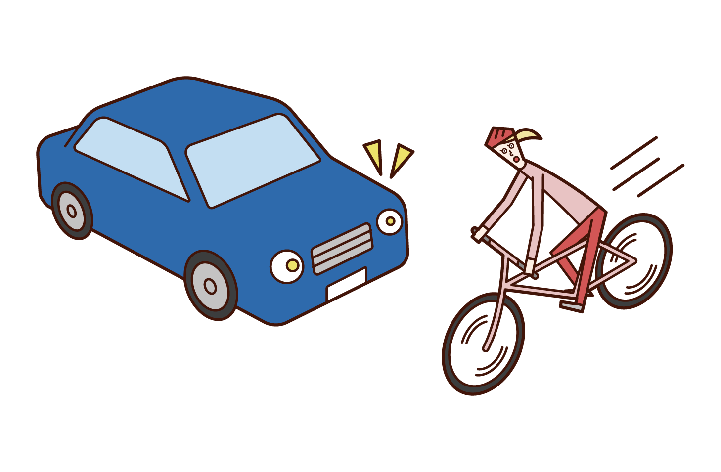 自転車 単独 事故