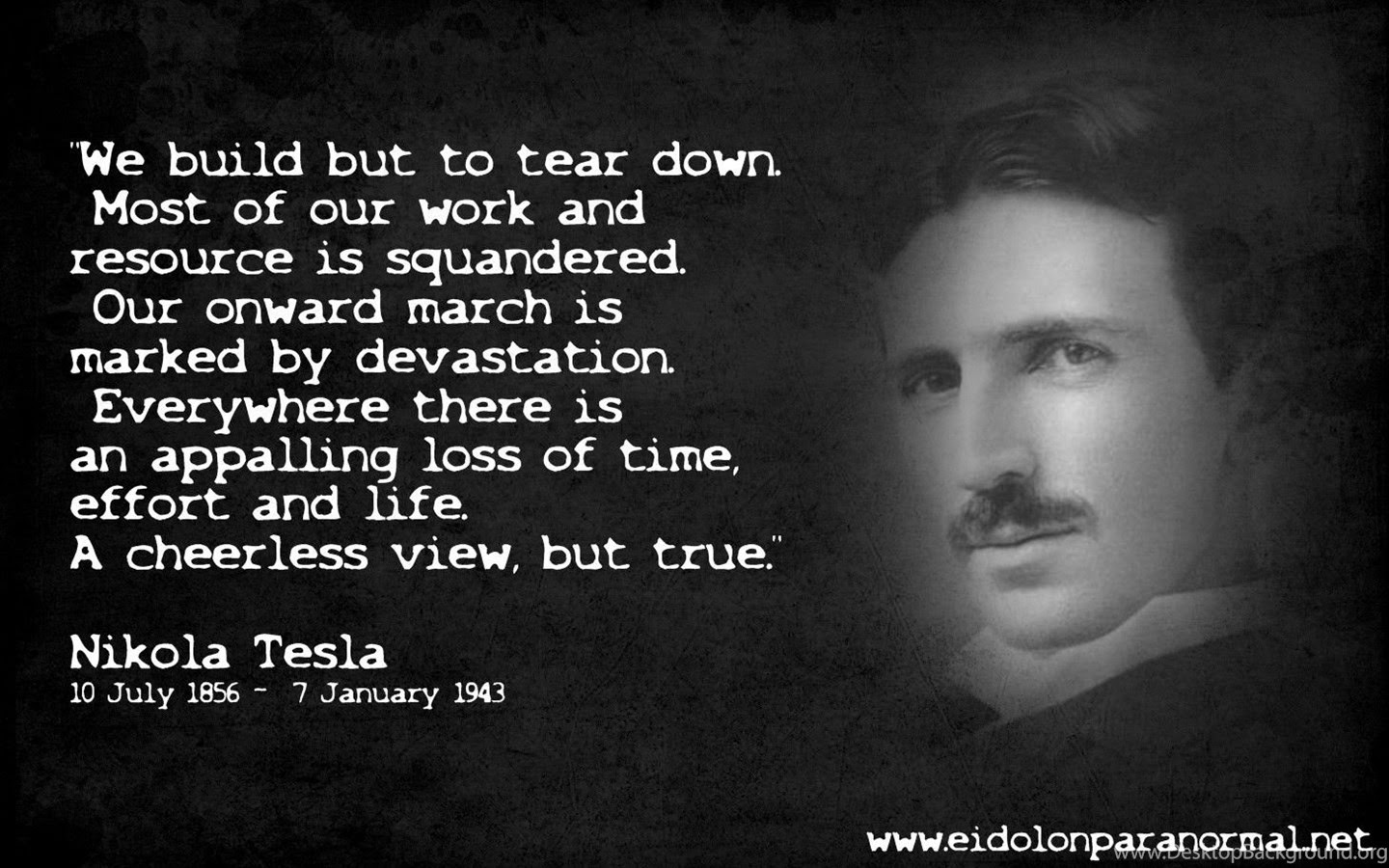 Nikola Tesla Quotes On Love Album On Quotesvil.com Desktop Background