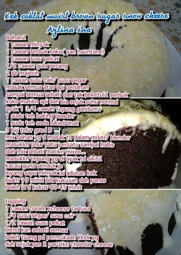 Resepi Kek Coklat Moist Cheese Meleleh - Kebaya Lurik
