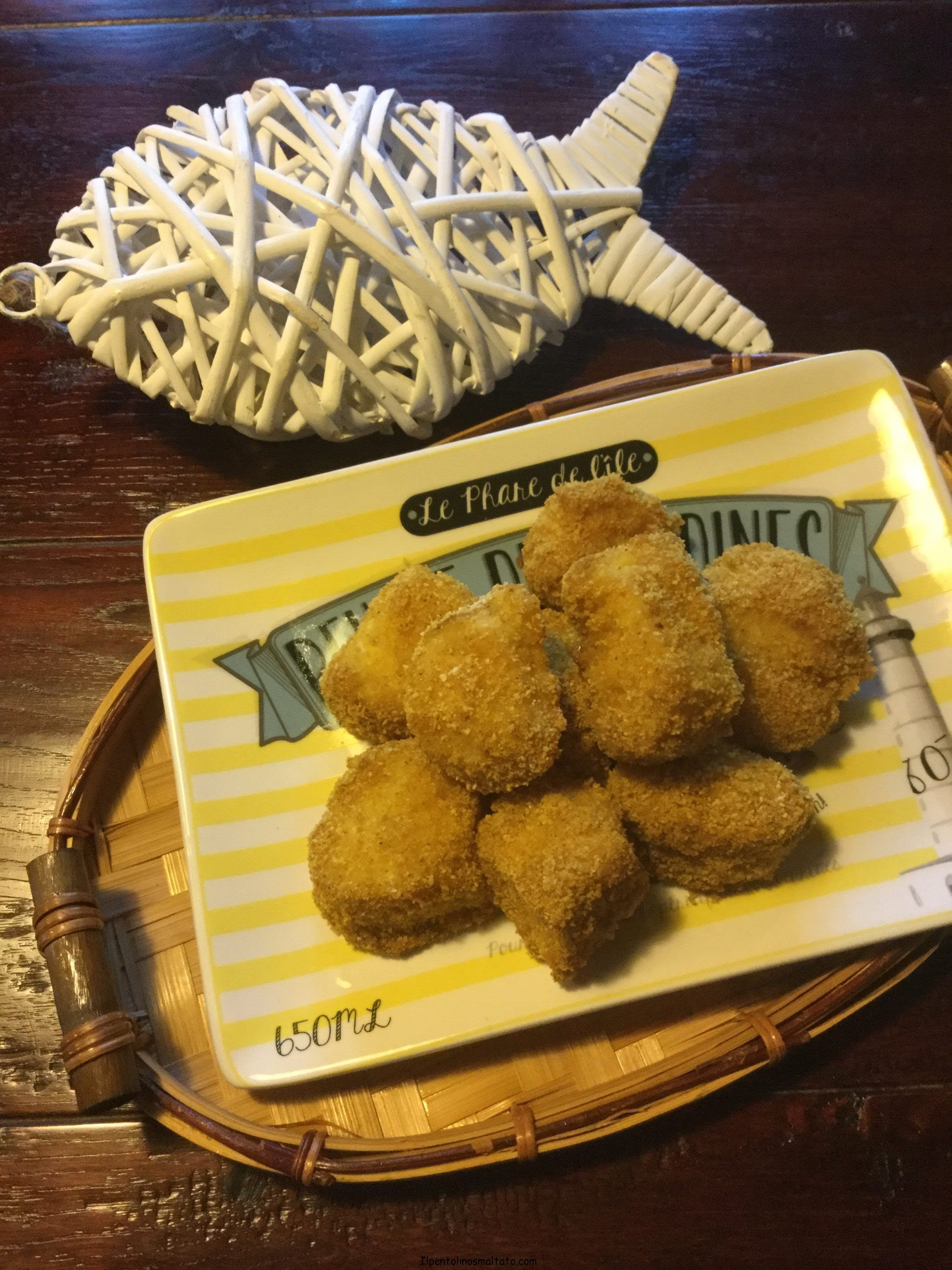 Nuggets vegani di ceci al forno. Nuggets Di Merluzzo Al Forno Con Panatura Al Curry Di Ceylon Il Pentolino Smaltato