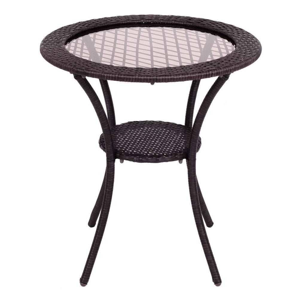 Grand patio round steel patio coffee table, weather resistant outdoor large side table, mint green… Clihome Round Wicker Outdoor Coffee Table 26 In W X 26 In L With In The Patio Tables Department At Lowes Com