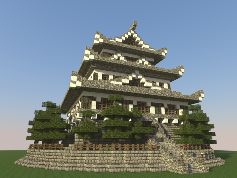 Minecraft Japanese Castle Blueprints Minecraft Castle Map Wallpapers