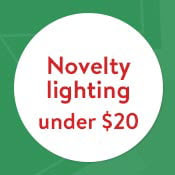Novelty lighting under 10