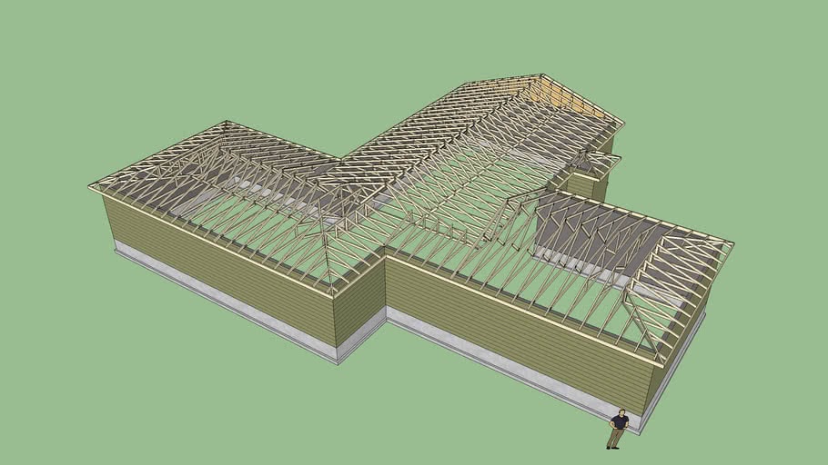  Sketchup  Warehouse Roof House Sketch