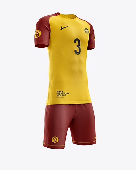Download Mens Soccer Kit mockup Right Half Side View (PSD) Download ...