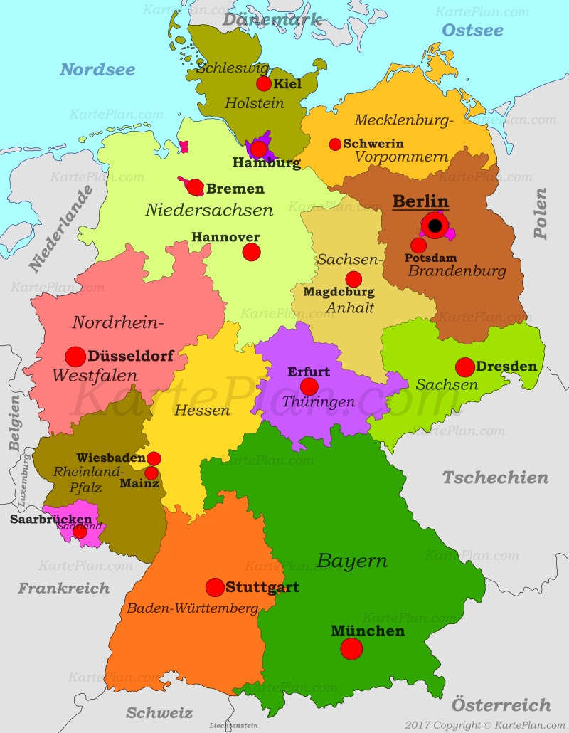 Aktualisieren sie ihre karte oder holen sie sich eine neue reisekarte. Deutschland Politische Karte