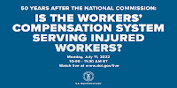 Graphic with information about the DOL workers’ compensation panel on July 11