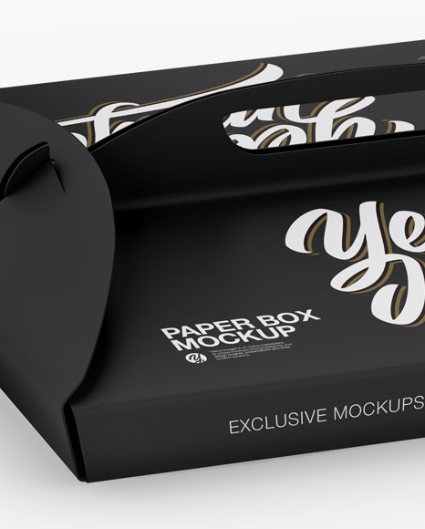 Download Download Matte Paper Box Mockup Halfside View Yellowimages ...