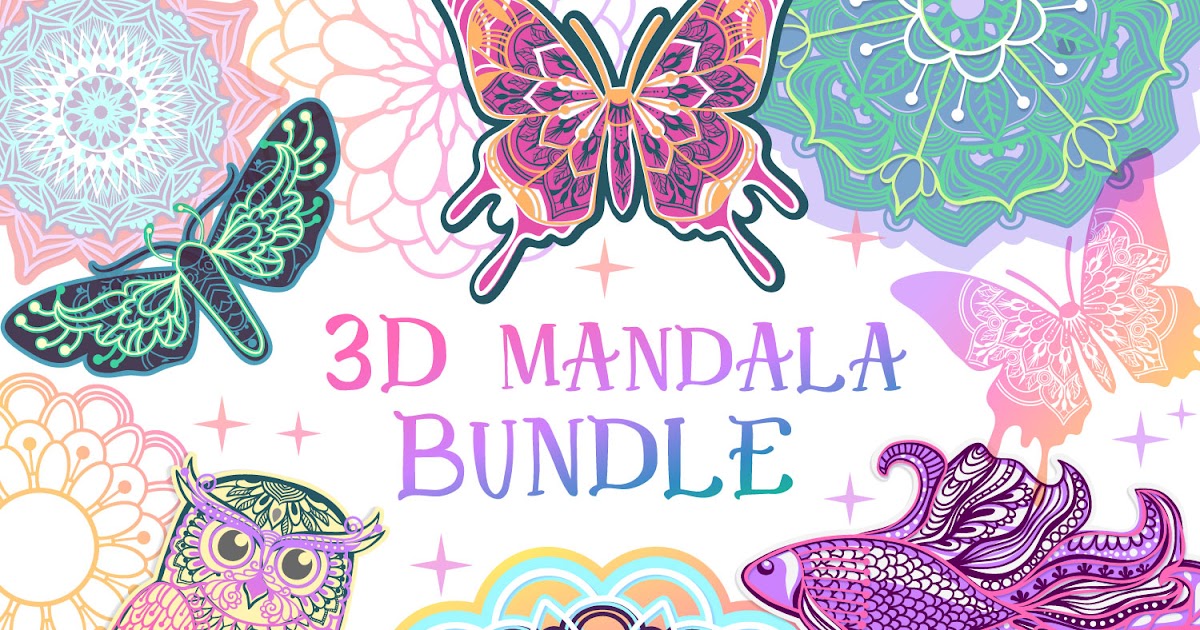 Download 3D Cat Mandala Svg For Crafters - SVG Layered