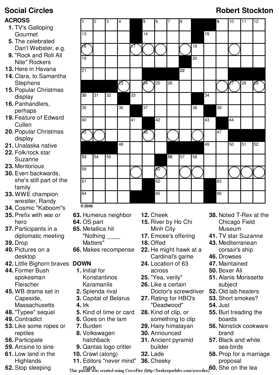 General Knowledge Easy Crossword Puzzles Printable