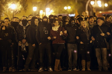 Protestas en Valencia por el conflicto de Gamonal.