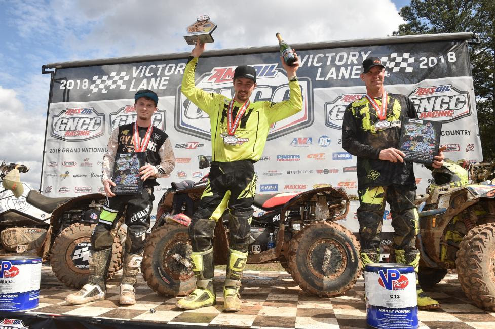 Kevin Cunningham (center) earned the first 4x4 Pro win of the year, taking the early points lead as he defends his championship.