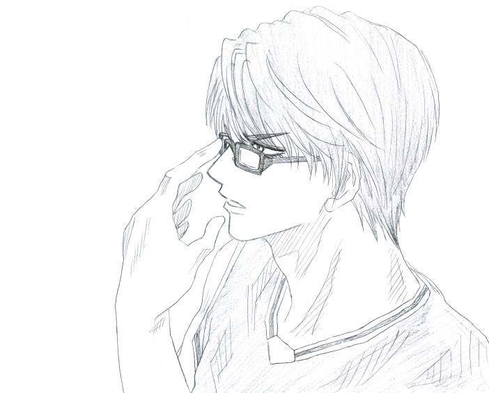 元の眼鏡 横顔 イラスト 無料イラスト集