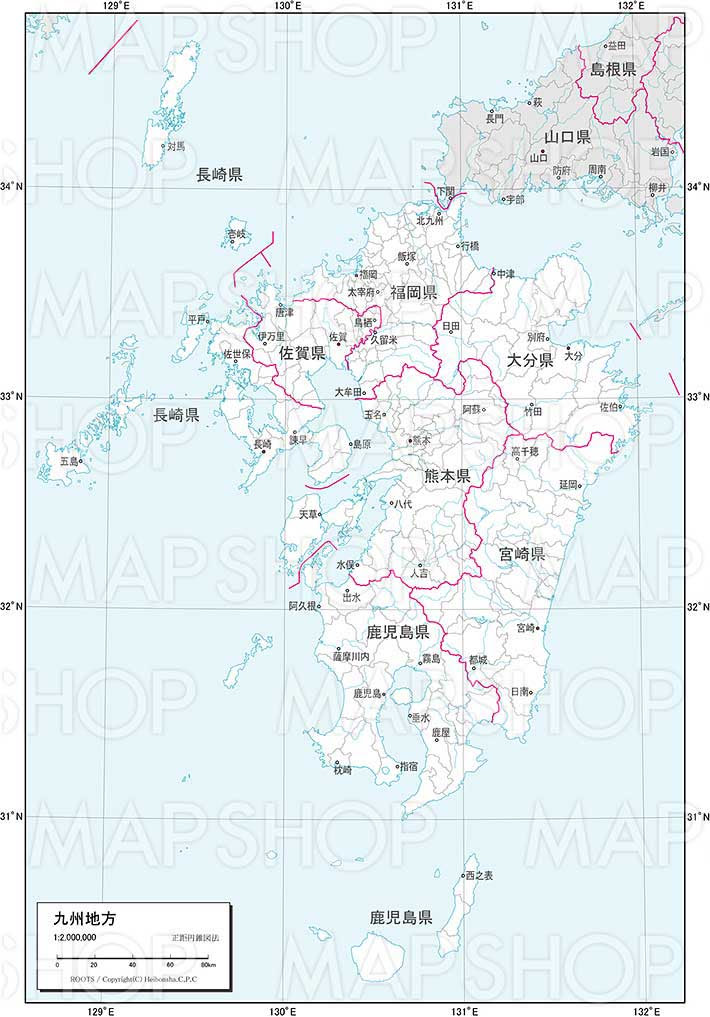 心に強く訴える九州 地図 フリー Ai 全イラスト集