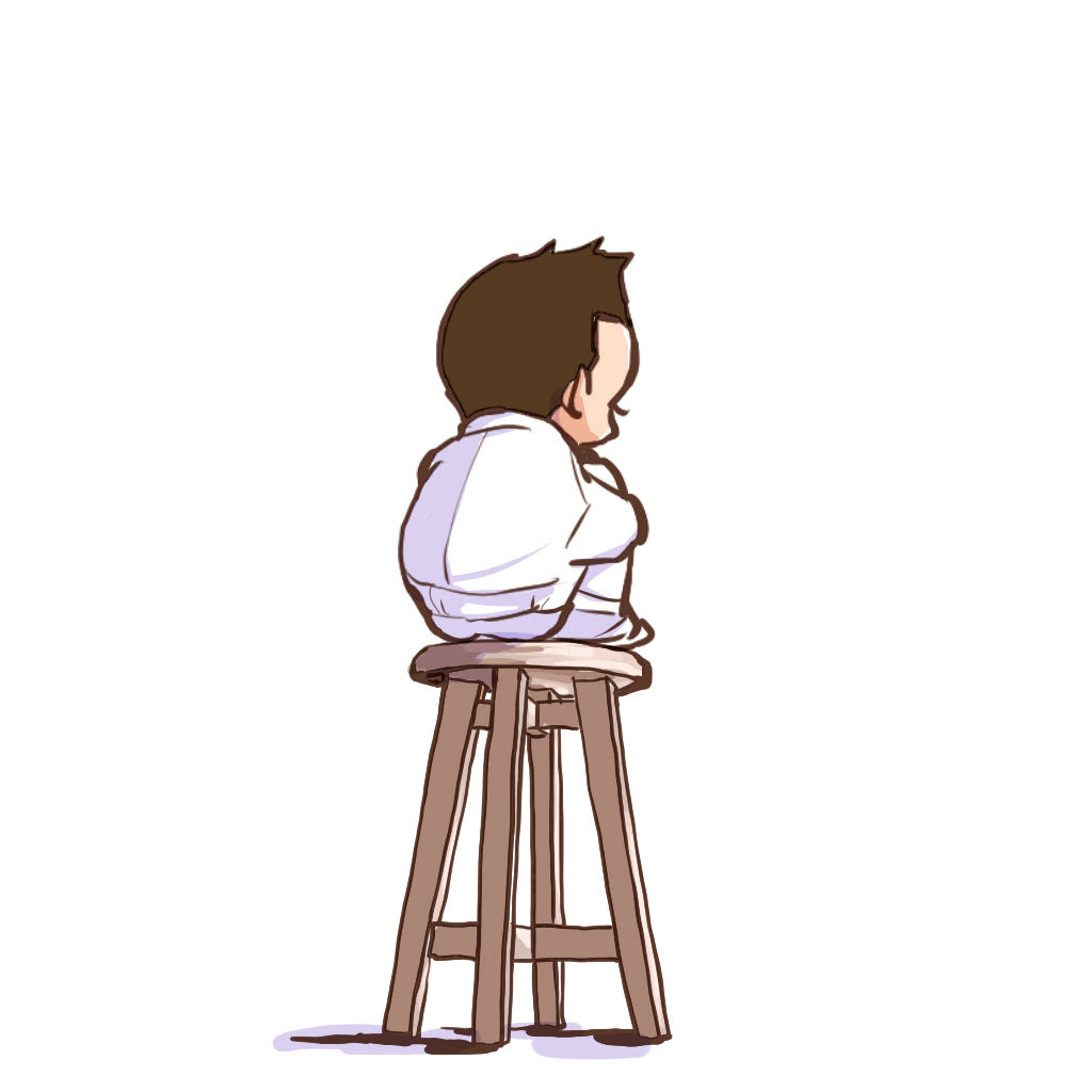 最も人気のある 座る 後ろ姿 イラスト 男