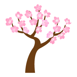ぜいたく桜の 木 イラスト 簡単 美しい花の画像