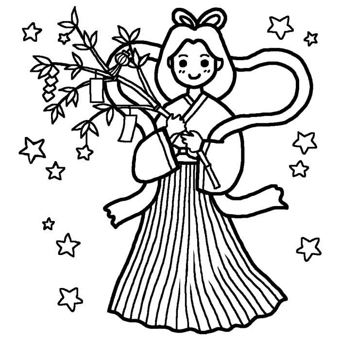 印刷可能 七夕 塗り絵 高齢者 Mokumokunjp