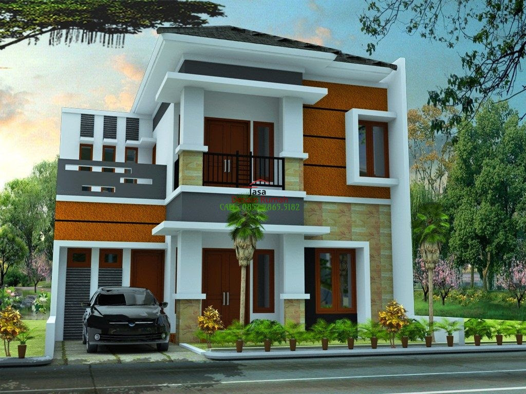 Denah Rumah 2 Lantai Dengan Garasi 2 Mobil Desain Interior