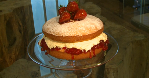 Light fluffy victoria sponge cake designed to be versitle for every event. James Martin Strawberry Filled Victoria Sponge Cake Recipe On Saturday Kitchen The Talent Zone