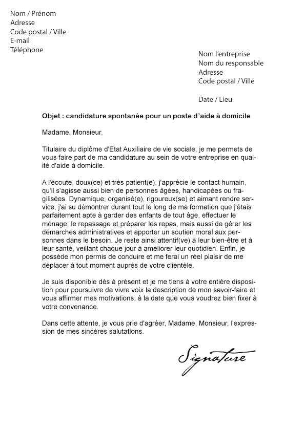Lettre De Motivation Agent D'entretien Et D'hygiÃ¨ne  Halloweenisme