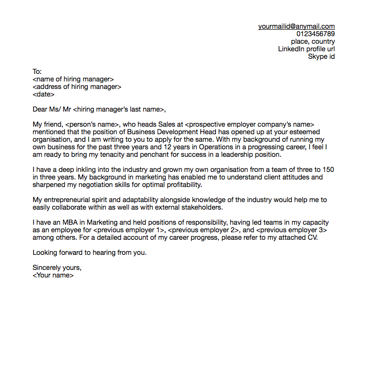 Please refer to them for more information. Here S How To Write A Job Application Letter With Samples Monsterindia Com