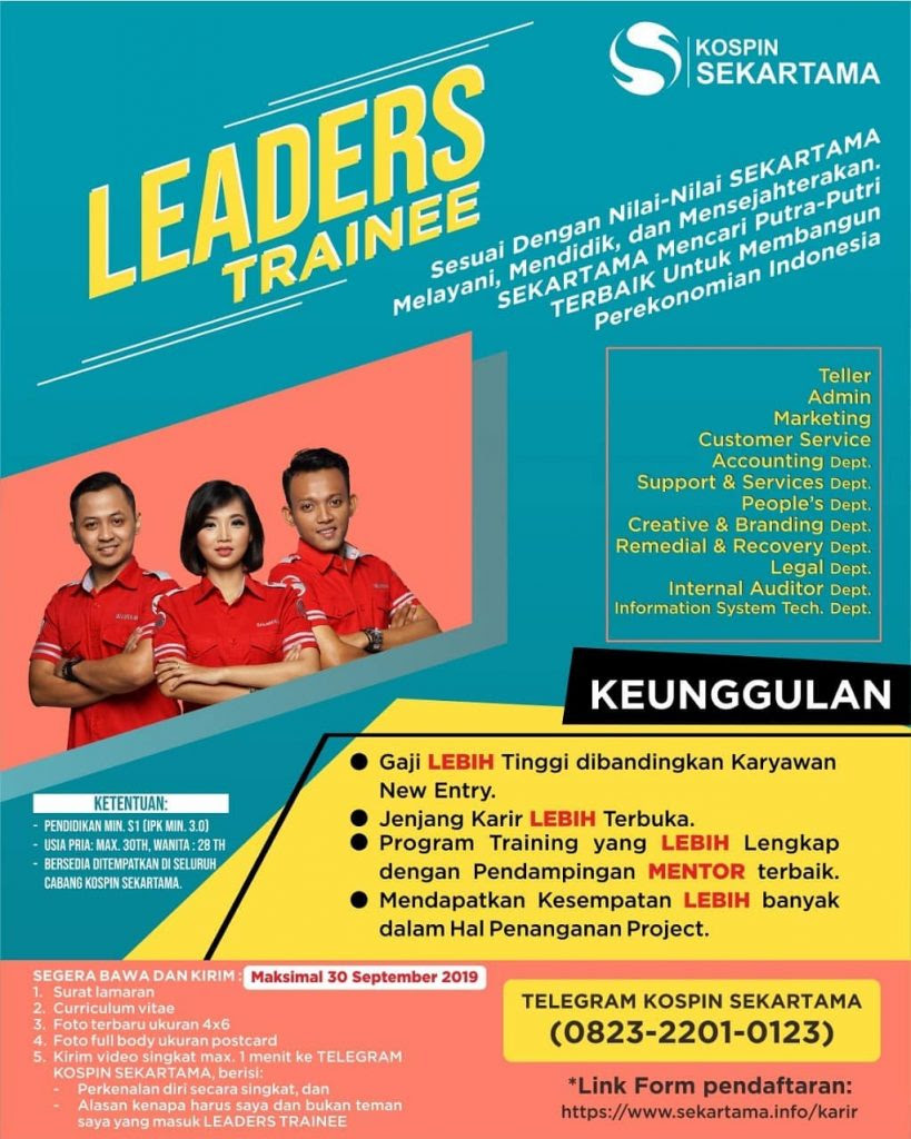We did not find results for: Leaders Trainee Di Kospin Sekartama Weleri Loker Kendalloker Kendal