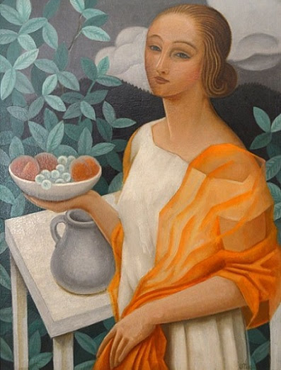 Девушка с тарелкой фруктов, 1923 (397x522, 74Kb)