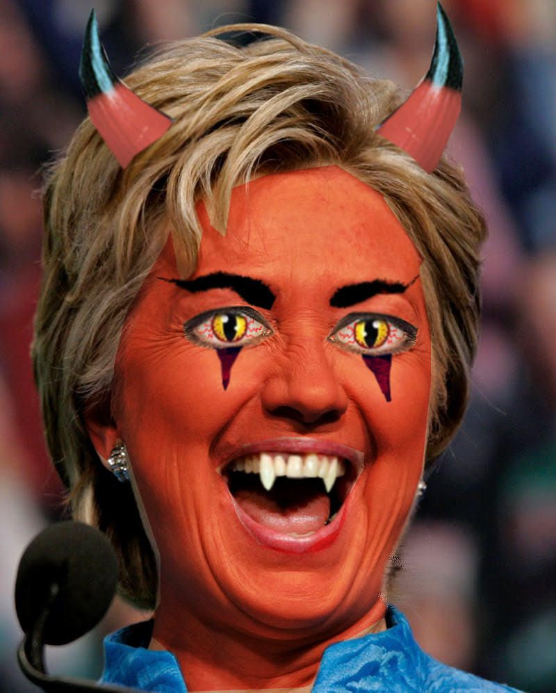 Image result for images of hillary with the devil