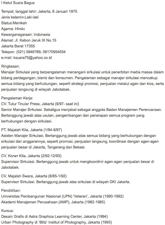 Contoh Biografi Diri Sendiri - Contoh 408