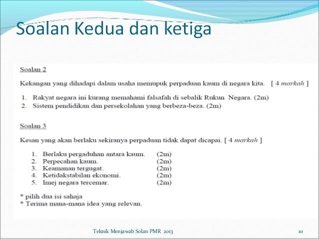 Contoh Soalan Ringkasan Pmr - Kecemasan i